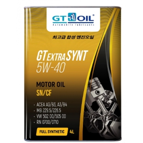 Купить Масло моторное GT OIL GT Extra Synt 5W-40 синтетическое 4 л 8809059407417 в интернет-магазине Ravta – самая низкая цена