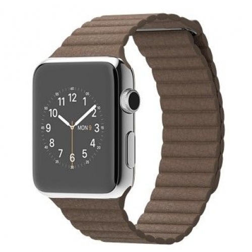 Купить Умные часы Apple Watch 42mm Stainless Steel Case with Light Brown Leather Loop - L (MJ422) в интернет-магазине Ravta – самая низкая цена
