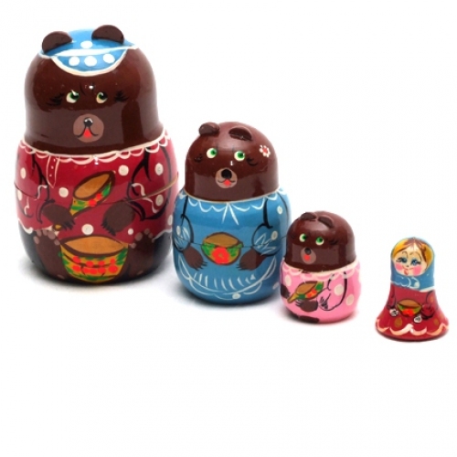 Купить Матрешка "Три медведя" 4 перс. арт.Р45/751 (РНИ) в интернет-магазине Ravta – самая низкая цена