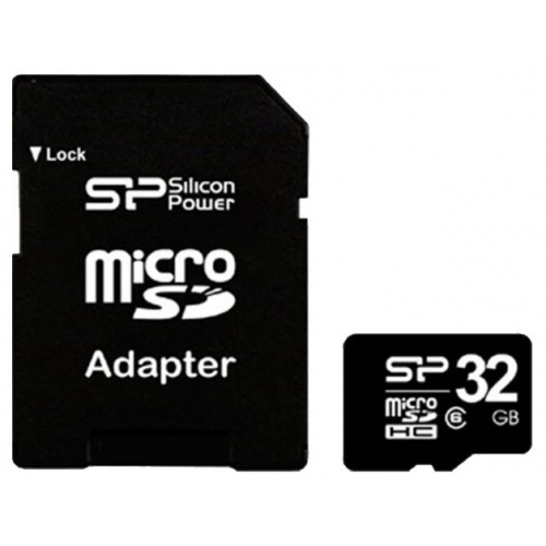 Купить Флеш карта microSDHC 32Gb Class6 Silicon Power SP032GBSTH006V10-SP + adapter в интернет-магазине Ravta – самая низкая цена