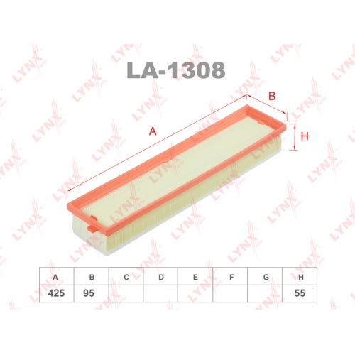 Купить Фильтр воздушный LYNXauto LA-1308 в интернет-магазине Ravta – самая низкая цена