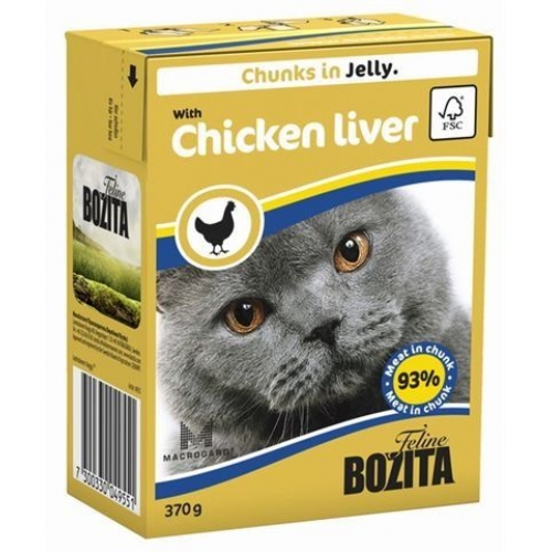 Купить Bozita super premium Кусочки в ЖЕЛЕ для кошек c куриной печенью (with Chicken Liver) 0,37кг в интернет-магазине Ravta – самая низкая цена