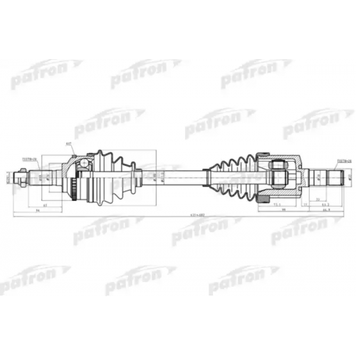 Купить pds2922 PATRON Приводной вал в интернет-магазине Ravta – самая низкая цена