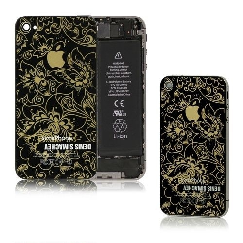 Купить Задняя панель Denis Simachev для iPhone 4 (черный/золотистый) в интернет-магазине Ravta – самая низкая цена