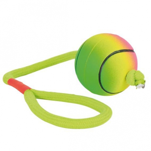 Купить Игрушка TRIXIE Мяч с веревкой д. 6см 30см, неон, 1шт в интернет-магазине Ravta – самая низкая цена