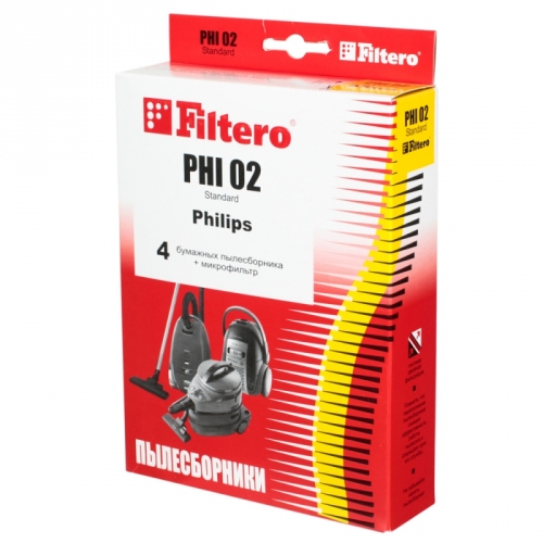 Купить Пылесборник Standard FILTERO PHI-02 (4), бумажные+микрофильтр в интернет-магазине Ravta – самая низкая цена