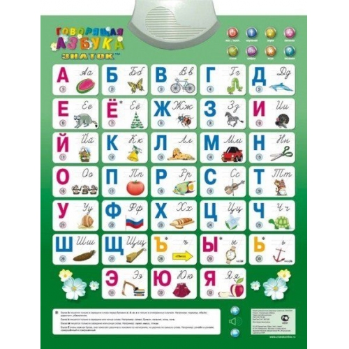 Купить Электронный звуковой плакат Знаток Говорящая азбука, Знаток (PL-08-NEWru) в интернет-магазине Ravta – самая низкая цена