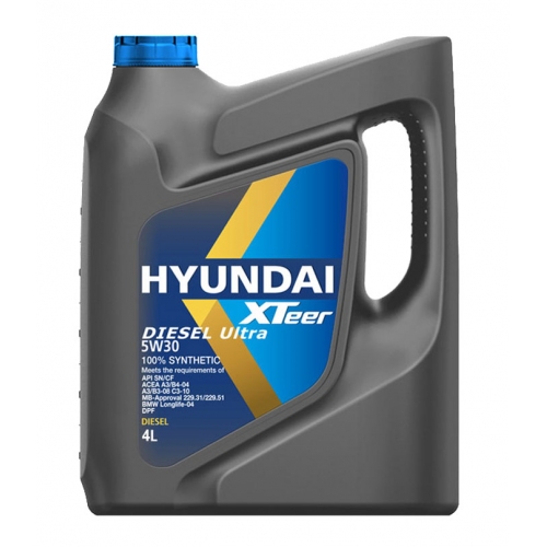 Купить Масло моторное HYUNDAI XTeer Diesel Ultra 5W-30 синтетическое 4л в интернет-магазине Ravta – самая низкая цена
