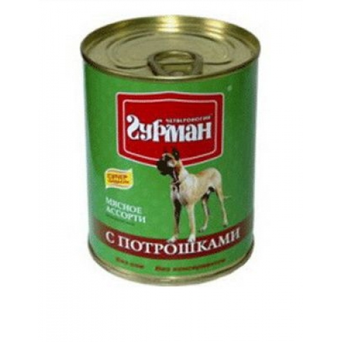 Купить Консервы Четвероногий гурман для собак  мясное ассорти с потрошками 340г в интернет-магазине Ravta – самая низкая цена