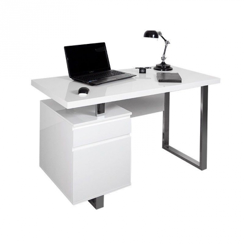 Купить Стол для компьютера Бюрократ DL-HG003/White столешница:белый МДФ цвет основания:белый 115 х 60 х 76с в интернет-магазине Ravta – самая низкая цена