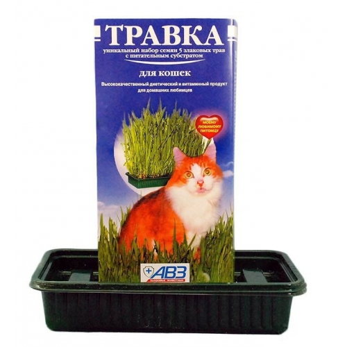 Купить Агроветзащита Травка для кошек (лоток с питательным субстратом) в красочной упаковке АВ204 в интернет-магазине Ravta – самая низкая цена