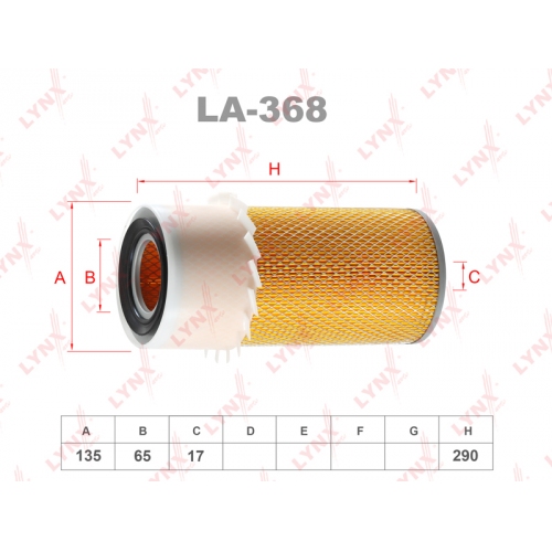 Купить Фильтр воздушный LYNXauto LA-368 в интернет-магазине Ravta – самая низкая цена