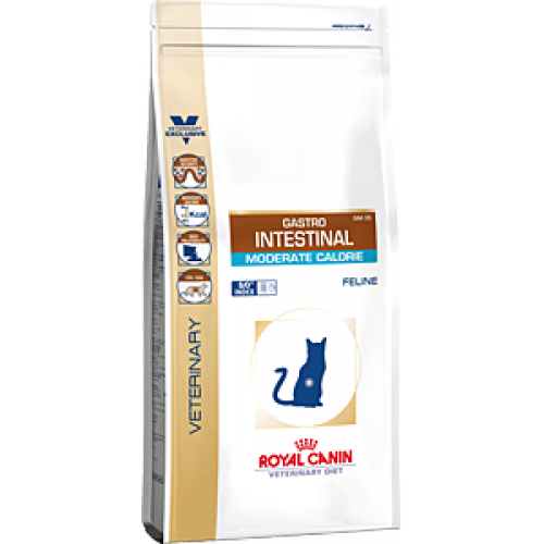 Купить Корм Royal Canin Gastro Intestinal Moderate Calorie GIM 35 для кошек при нарушении пищеварения 400г в интернет-магазине Ravta – самая низкая цена