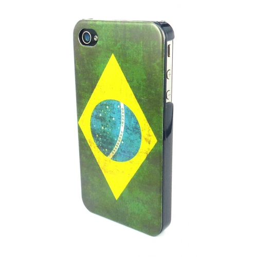 Купить Чехол-накладка для iPhone 4/4s, флаг Бразилии, винтаж в интернет-магазине Ravta – самая низкая цена