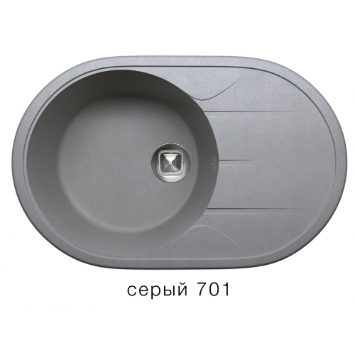 Купить Кварцевая мойка для кухни Толеро R-116 (серый, цвет №701) в интернет-магазине Ravta – самая низкая цена