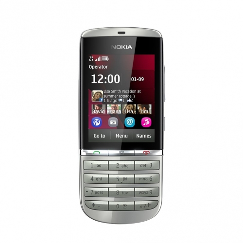 Купить Мобильный телефон Nokia 300 Asha (серебристо-белый) в интернет-магазине Ravta – самая низкая цена