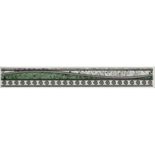 Купить Керамическая плитка Шахтинская Менуэт зеленый бордюр 200*28 (шт.) в интернет-магазине Ravta – самая низкая цена