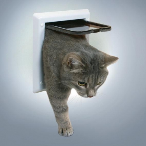 Купить Дверца TRIXIE для кошки 16,5х17,4 см, белая, с двумя функциями. в интернет-магазине Ravta – самая низкая цена
