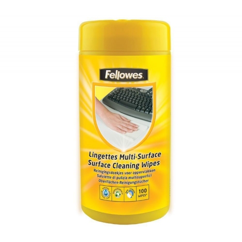 Купить Салфетки Fellowes чистящие для поверхностей в тубе, дерматолог. безопасны, 100 шт (UK) FS-99715 в интернет-магазине Ravta – самая низкая цена