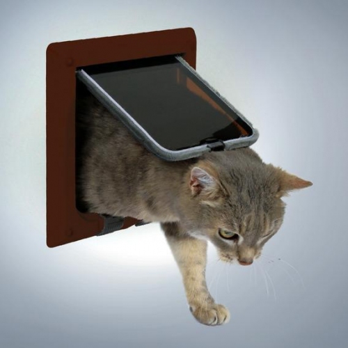 Купить Дверца TRIXIE для кошки 16,5х17,4 см, коричневая, с 4 функциями в интернет-магазине Ravta – самая низкая цена