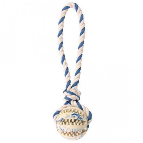 Купить Игрушка TRIXIE Мяч на веревке Dentafun 7/24 см. резина/ х/б. в интернет-магазине Ravta – самая низкая цена