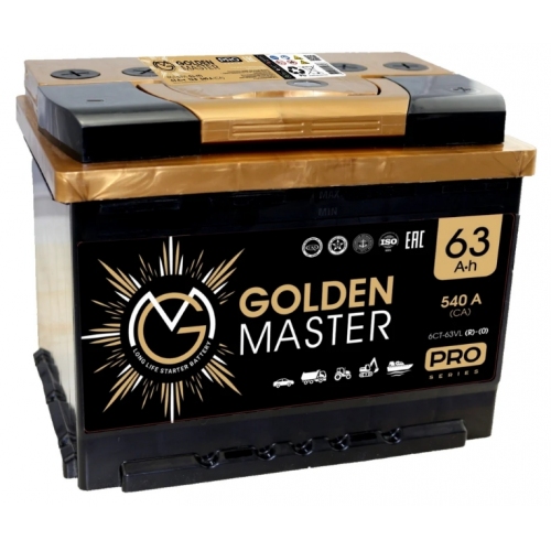 Купить АКБ GOLDEN MASTER pro 6СТ-63 (R)-(0) 540А 242*175*190 в интернет-магазине Ravta – самая низкая цена