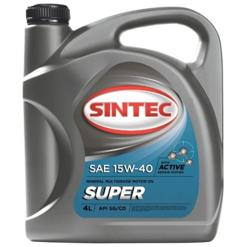 Купить Масло Sintec Супер SAE 15W-40 API SG/CD (4л) в интернет-магазине Ravta – самая низкая цена