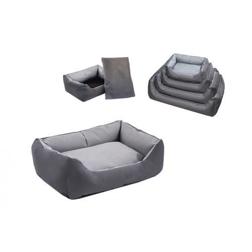 Купить Yami-Yami Лежак прямоугольный с подушкой №1, 55*40*18 серый (9401сер) в интернет-магазине Ravta – самая низкая цена