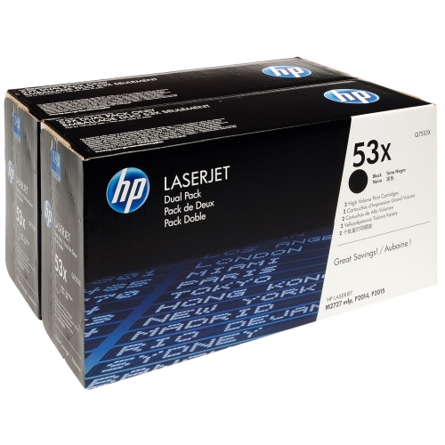 Купить Тонер картридж HP Q7553XD (двойная упаковка) для LJ P2015 (2x7 000 стp) в интернет-магазине Ravta – самая низкая цена