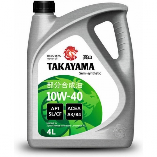 Купить Масло моторное TAKAYAMA SAE 10W-40, API SL/CF (4л) пластик в интернет-магазине Ravta – самая низкая цена