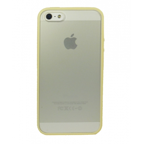 Купить Бампер с прозрачной задней крышкой для iPhone 5 (светло-желтый) в интернет-магазине Ravta – самая низкая цена