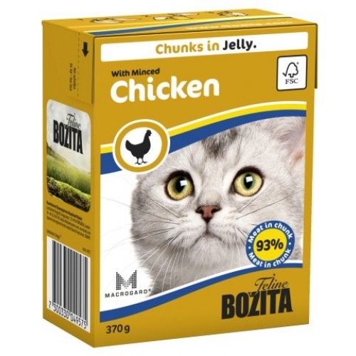 Купить Консервы Бозита для кошек кусочки в желе Рубленая Курица 370г в интернет-магазине Ravta – самая низкая цена