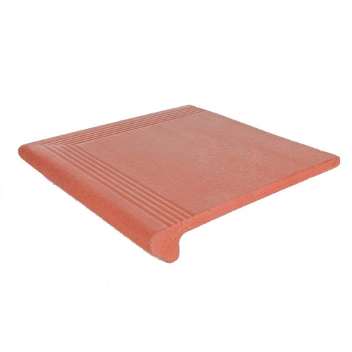 Купить Керамическая плитка ступень с закруглением угловая Клинкер Grestejo Red красный 340*340 (шт.) в интернет-магазине Ravta – самая низкая цена
