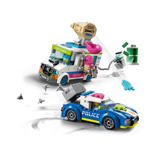 Купить Конструктор LEGO Погоня полиции за грузовиком с мороженым 60314 в интернет-магазине Ravta – самая низкая цена