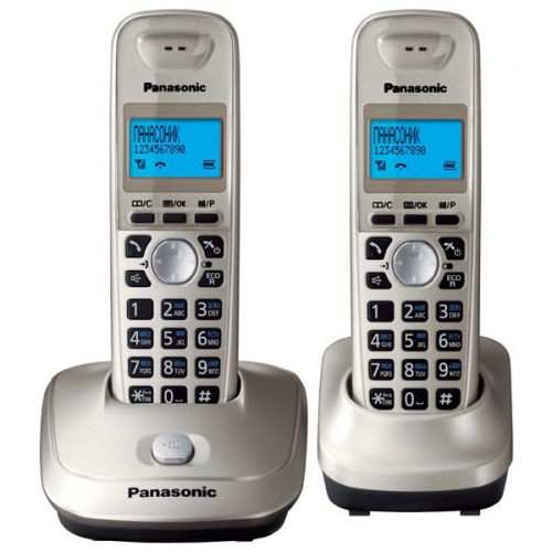 Купить Телефон DECT Panasonic KX-TG2512RUN (золотистый) в интернет-магазине Ravta – самая низкая цена