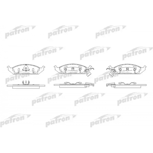 Купить pbp1254 PATRON Комплект тормозных колодок, дисковый тормоз в интернет-магазине Ravta – самая низкая цена