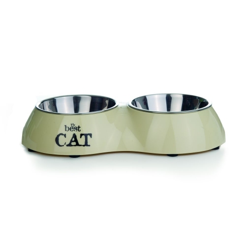 Купить Миска Best Cat 2в1 для кошек двойная бежевая 160мл*26,5*15см в интернет-магазине Ravta – самая низкая цена