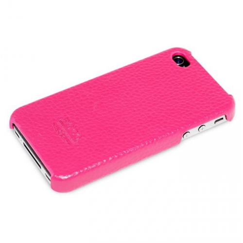 Купить Кожаный чехол-накладка HOCO Duke back cover case для iPhone 4/4s (розовый) в интернет-магазине Ravta – самая низкая цена