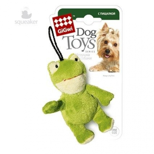 Купить Игрушка GiGwi для собак Лягушка с пищалкой в интернет-магазине Ravta – самая низкая цена