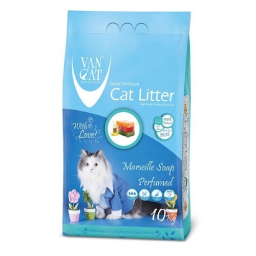 Купить VAN CAT MARSEILLE SOAP  10кг  Наполнитель комкующийся для кошачьего туалета с ароматом марсельского  в интернет-магазине Ravta – самая низкая цена