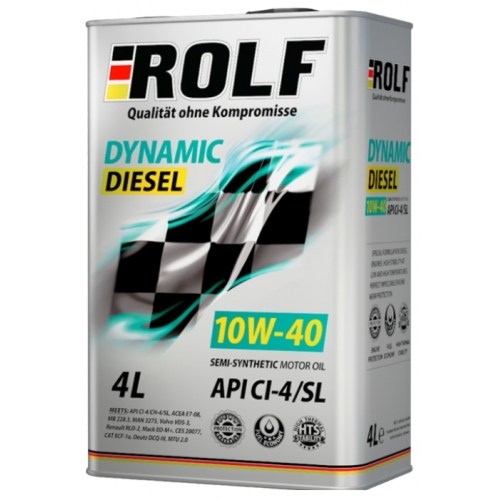 Купить Масло ROLF Dynamic Diesel 10w-40 CI-4/SL (4л) в интернет-магазине Ravta – самая низкая цена