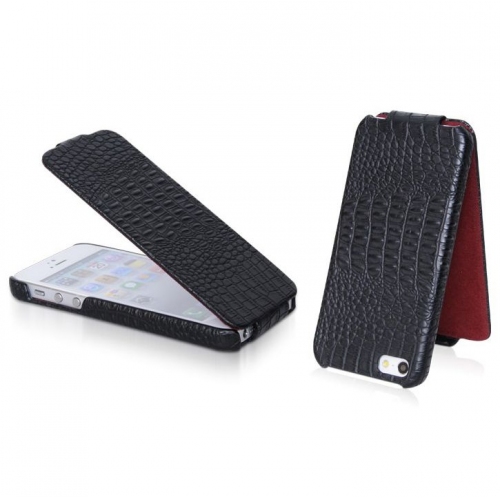 Купить Чехол Borofone Crocodile flip leather case для iPhone 5, имитация кожи крокодила (черный) в интернет-магазине Ravta – самая низкая цена