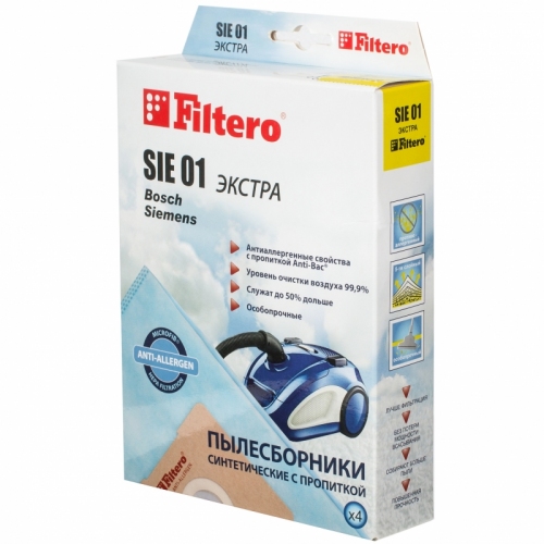 Купить Пылесборники Filtero SIE 01 (4) ЭКСТРА в интернет-магазине Ravta – самая низкая цена