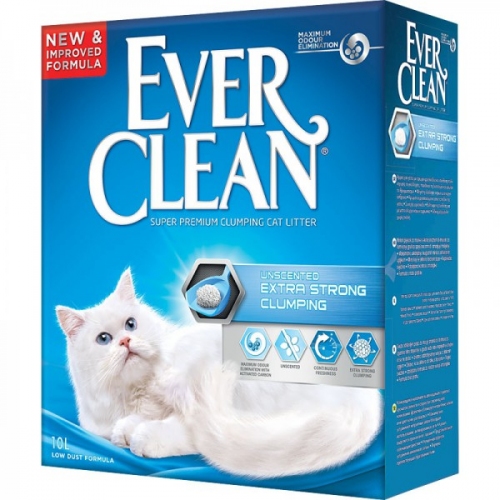 Купить Ever Clean Extra Strength Unscented Комкующийся наполнитель без аромата, 10кг в интернет-магазине Ravta – самая низкая цена