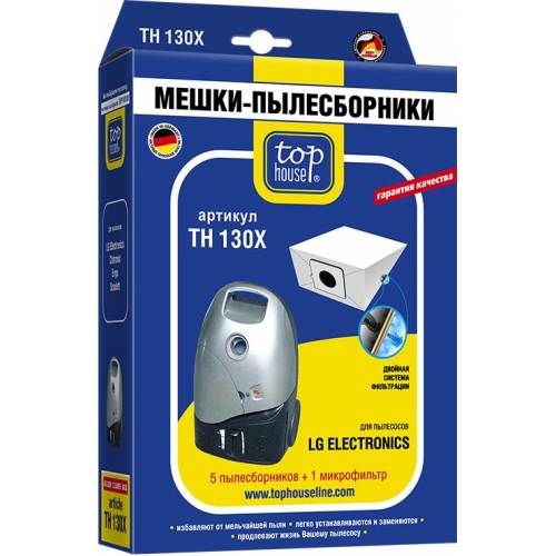 Купить Мешки-пылесборники TOP HOUSE TH 130 X (5 шт + 1 микрофильтр) в интернет-магазине Ravta – самая низкая цена