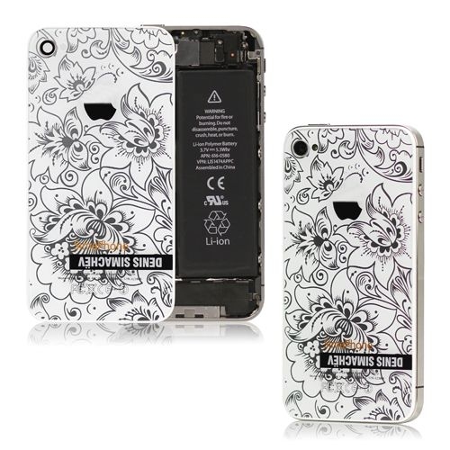 Купить Задняя панель Denis Simachev для iPhone 4 (белый/серебристый) в интернет-магазине Ravta – самая низкая цена