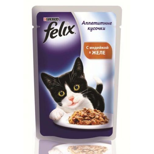 Купить Консервы Felix для кошек, индейка 85г в интернет-магазине Ravta – самая низкая цена
