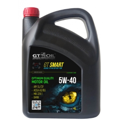 Купить Масло моторное GT OIL Smart 5W-40 полусинтетическое 4 л 8809059408858 в интернет-магазине Ravta – самая низкая цена