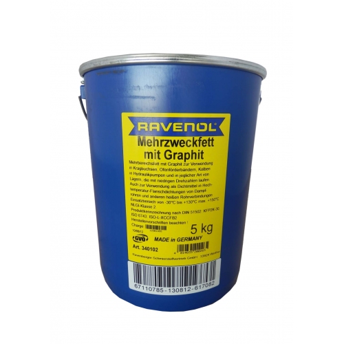 Купить Смазка с графитом RAVENOL Mehrzweckfett m. Graphit (5кг) в интернет-магазине Ravta – самая низкая цена