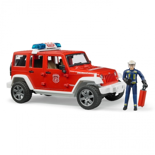 Купить Bruder 02528 "Внедорожник Jeep Wrangler Unlimited Rubicon" Пожарная с фигуркой (фикс. цена) в интернет-магазине Ravta – самая низкая цена